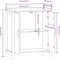 vidaXL - Dressoir - 62x38x70 - cm - bewerkt - hout - wit