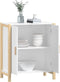 vidaXL - Dressoir - 62x38x70 - cm - bewerkt - hout - wit