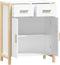 vidaXL - Dressoir - 62x38x75 - cm - bewerkt - hout - wit