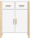 vidaXL - Dressoir - 62x38x75 - cm - bewerkt - hout - wit
