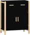 vidaXL - Dressoir - 62x38x75 - cm - bewerkt - hout - zwart