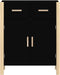 vidaXL - Dressoir - 62x38x75 - cm - bewerkt - hout - zwart