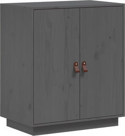 vidaXL - Dressoir - 65,5x40x75 - cm - massief - grenenhout - grijs