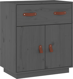 vidaXL - Dressoir - 65,5x40x75 - cm - massief - grenenhout - grijs