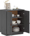 vidaXL - Dressoir - 65,5x40x75 - cm - massief - grenenhout - grijs