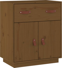 vidaXL - Dressoir - 65,5x40x75 - cm - massief - grenenhout - honingbruin
