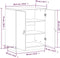 vidaXL - Dressoir - 65,5x40x75 - cm - massief - grenenhout - honingbruin