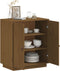 vidaXL - Dressoir - 65,5x40x75 - cm - massief - grenenhout - honingbruin