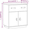 vidaXL - Dressoir - 65,5x40x75 - cm - massief - grenenhout - wit