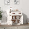 vidaXL - Dressoir - 65,5x40x75 - cm - massief - grenenhout - wit