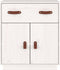 vidaXL - Dressoir - 65,5x40x75 - cm - massief - grenenhout - wit