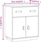 vidaXL - Dressoir - 65,5x40x75 - cm - massief - grenenhout - zwart