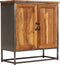vidaXL - Dressoir - 65x30x70 - cm - gerecycled - teakhout - en - staal
