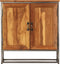vidaXL - Dressoir - 65x30x70 - cm - gerecycled - teakhout - en - staal