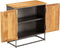 vidaXL - Dressoir - 65x30x70 - cm - gerecycled - teakhout - en - staal