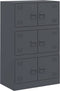 vidaXL - Dressoir - 67x39x107 - cm - staal - antracietkleurig