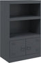 vidaXL - Dressoir - 67x39x107 - cm - staal - antracietkleurig