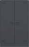 vidaXL - Dressoir - 67x39x107 - cm - staal - antracietkleurig