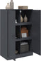 vidaXL - Dressoir - 67x39x107 - cm - staal - antracietkleurig