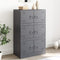 vidaXL - Dressoir - 67x39x107 - cm - staal - antracietkleurig