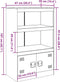 vidaXL - Dressoir - 67x39x107 - cm - staal - antracietkleurig
