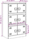 vidaXL - Dressoir - 67x39x107 - cm - staal - antracietkleurig