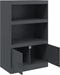 vidaXL - Dressoir - 67x39x107 - cm - staal - antracietkleurig