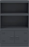 vidaXL - Dressoir - 67x39x107 - cm - staal - antracietkleurig