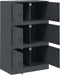 vidaXL - Dressoir - 67x39x107 - cm - staal - antracietkleurig
