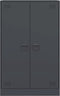 vidaXL - Dressoir - 67x39x107 - cm - staal - antracietkleurig