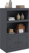 vidaXL - Dressoir - 67x39x107 - cm - staal - antracietkleurig