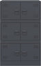 vidaXL - Dressoir - 67x39x107 - cm - staal - antracietkleurig