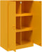 vidaXL - Dressoir - 67x39x107 - cm - staal - mosterdgeel