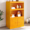 vidaXL - Dressoir - 67x39x107 - cm - staal - mosterdgeel