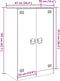 vidaXL - Dressoir - 67x39x107 - cm - staal - mosterdgeel