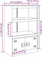 vidaXL - Dressoir - 67x39x107 - cm - staal - mosterdgeel