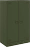vidaXL - Dressoir - 67x39x107 - cm - staal - olijfgroen