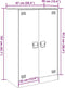 vidaXL - Dressoir - 67x39x107 - cm - staal - olijfgroen
