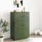 vidaXL - Dressoir - 67x39x107 - cm - staal - olijfgroen