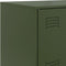 vidaXL - Dressoir - 67x39x107 - cm - staal - olijfgroen