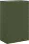 vidaXL - Dressoir - 67x39x107 - cm - staal - olijfgroen