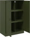 vidaXL - Dressoir - 67x39x107 - cm - staal - olijfgroen