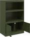 vidaXL - Dressoir - 67x39x107 - cm - staal - olijfgroen