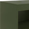 vidaXL - Dressoir - 67x39x107 - cm - staal - olijfgroen