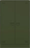 vidaXL - Dressoir - 67x39x107 - cm - staal - olijfgroen