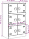 vidaXL - Dressoir - 67x39x107 - cm - staal - roze