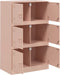 vidaXL - Dressoir - 67x39x107 - cm - staal - roze