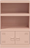 vidaXL - Dressoir - 67x39x107 - cm - staal - roze