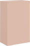 vidaXL - Dressoir - 67x39x107 - cm - staal - roze