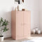 vidaXL - Dressoir - 67x39x107 - cm - staal - roze